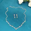 Conjunto de Joias para Noiva, Modelo de Nicho de Luxo Acessível, Festa Anual, Casamento, Jantar, Vestido de Noiva, Acessórios, Colar, Brincos