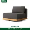 Conjunto de Sofá e Mesa de Centro Nórdico para Exterior para Pátio, Jardim, Varanda de Hotel, Resistente à Água e ao Sol, Móveis de Madeira Maciça para Lazer ao Ar Livre