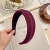 Diadema Ancha de Color Sólido Estilo Coreano Otoño e Invierno Nueva Moda Simple para Niña Diadema de Corona Alta Pinza para el Cabello Goma para Lavarse la Cara
