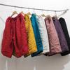 2025 Verano Nuevo Artístico Casual Lino Pantalones Rectos Coloridos Sueltos con Cordones Capri