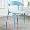 Sillas de Plástico Transfronterizas, Sillas de Respaldo Simple, Sillas para Oficina en Casa, Sillas de Comedor Comerciales, Sillas de Espera para Tiendas de Té de Leche, Sillas de Comedor, Sillas de Cuerno de Vaca