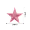 Patch de Bordado Computadorizado de Estrela de Cinco Pontas Multicor, 21 Cores, Patch Decorativo DIY para Roupas, Acessórios de Bordado para Emblemas