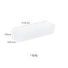Caixa organizadora fosca de plástico transparente para cosméticos, com gaveta para batons e máscaras, ideal para guardar produtos de cuidados com a pele.