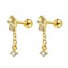 Nuevos Aretes Cuadrados de Acero Puro 2023 para Hombres y Mujeres Aretes de Cruz Acero Inoxidable Tornillo Aretes Joyería de Moda