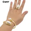 Mpr155 Exportación Europea y Americana Más Vendido Anillo Abierto Ajustable de Latón con Perla Artificial Joyería para Fiesta de Damas