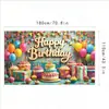 Tecido para Pendurar Impresso de Feliz Aniversário Personalizado Decoração de Fundo para Festa Tecido de Decoração para Festa de Aniversário Suprimentos para Festa de Aniversário Amazon Transfronteiriço