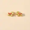 Acessórios para Joias DIY de Liga de Zinco Esmaltada, Pingente de Cavalo Pequeno, Pingente de Cavalo de Balanço, Pingente de Pulseira Riqueza Instantânea Banhado a Ouro