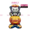 Globos de papel de aluminio para Halloween más vendidos transfronterizos: cabezas de calabaza, murciélagos, arañas, calaveras y decoraciones temáticas de fantasmas para fiestas de Halloween