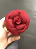 Acessório de Moda de Seda de Alta Qualidade 8cm Flor de Camélia Ultra-Resistente com Broche e Presilha Dupla Utilização
