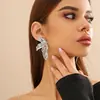 Pendientes Minimalistas de Hoja Europeos y Americanos para Mujer, Pendientes con Diseño de Hoja Vintage, Joyería Transfronteriza, Tachuelas de Flor