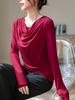 Una camiseta de manga larga de otoño temprano para mujer con cuello alto, estilo coreano de ajuste ceñido, camiseta básica transfronteriza de suministro Douyin