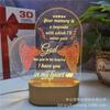 Luz Noturna 3D Acrílica Criativa Presente de Feriado para Mãe Presente para Crianças Luz LED Luminosa de Amor Atacado