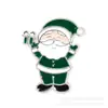 Accesorios de aleación pintados a mano con spray de goteo de aceite transfronterizos Serie de Papá Noel Materiales para joyería hecha a mano con cuentas al por mayor