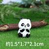 Panda Rojo Animal Creativo Adornos para Coche Jardinería Paisajismo Micro Paisaje Decoraciones DIY Resina Pequeños Accesorios Miniatura