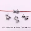 Cuentas de pescado plateado de Xizang 30 por paquete de pulsera con cuentas collar cuentas para pulsera DIY accesorios de joyería de aleación bolsa mixta