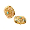 Cuentas Espaciadoras de Esmalte con Perlas Chapadas en Oro que Conservan el Color Accesorios Hechos a Mano para Joyería DIY para Collares, Pulseras y Pulseras de Muñeca