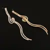 Moda Europeia e Americana Longos Brincos de Franja com Strass para Noiva Acessórios de Temperamento para Jantar de Socialites Brincos E372