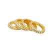 Anillo de Zirconia que Conserva el Color Chapado en Oro de 18K con Forma de Oreja de Gato, Abalorio para Pulsera y Collar Hecho a Mano DIY C45