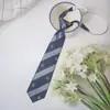 Patrón Tartán Corona Corbata de Lazo Libre para Mujer Estilo Estudiante Universitario Corbata Escolar JK