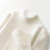 Suéter de cachemira de montaña para hombre, otoño e invierno, nuevo, cuello alto medio, grueso, de punto de color sólido, camisa informal de negocios con base de lana
