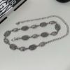 Cadena de Cintura de Mariposa de Metal Plateado Retro Bohemio para Mujer, Accesorios de Cinturón Niche de Alta Gama, Estilo Étnico con Falda