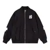 Chaqueta de estilo American high street con bordado de parche de letras completo en la espalda, unisex, chaqueta casual holgada vintage para principios de primavera para estudiantes y parejas