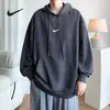 Sudadera con capucha teñida anudada para hombre 2024 Otoño Nuevo Estilo Americano Retro Peso Pesado Holgada Moda Marca Ruffian Guapo Abrigo para Pareja Mujer