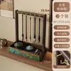 Soporte clásico de madera maciza estilo chino para pinceles, estante colgante para pinceles, estante de almacenamiento multifuncional, reposa pinceles