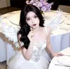[Ángel Blanco] Exquisito vestido de ángel de tubo con lentejuelas, perfecto para fiestas, cosplay, actuaciones en escenario y sesiones de fotos