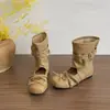 Botas Mary Jane de Cano Médio com Salto de 4cm, Fivela de Couro, Botas Redondas Estilo Ballet para Mulheres, Estilo Verão com Aumento Oculto de Altura e Decoração de Laço