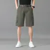 Pantalones Cargo Casuales Versátiles de Verano 2026 con Múltiples Bolsillos Pantalones Cortos Rectos para Hombre Pantalones Cortos Lavado Vintage a la Rodilla para Hombre