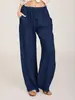 Ropa de mujer transfronteriza 2024 nueva europea y americana Amazon eBay Europa y América talla grande suelta algodón y lino pantalones casuales mujeres