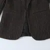 Ins estilo europeo y americano transfronterizo 2026 nueva moda elegante Amazon venta al por mayor de ropa para mujer blazer a rayas sin botones para el día a día