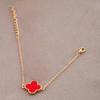 Pulseira Trevo de Quatro Folhas pulseira doce fofa pequena pulseira trevo de quatro folhas pulseira gota de óleo
