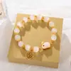 2024 Nova Pulseira de Laço com Zircônia Rosa Design de Nicho de Luxo Leve Pulseira Exquisita de Alta Qualidade Joia Doce