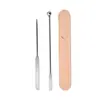 Pala de base transfronteriza raspador de doble cabeza color acero inoxidable barra de color pincel para base líquida máscara herramientas de belleza para maquillaje