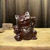 Adorno de Gato Tallado en Madera, Tamaño Grande Hecho de Madera Maciza, Adecuado como Regalo para Apertura de Tienda, para Usar en el Mostrador de Caja, Decoración para el Hogar, o en la Sala de Estar