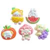 Accesorios de Resina de Animales Frutales Conejo Sandía Gato Piña Cerdo Melocotón Pasador Zapatos Accesorios para Termo Accesorios