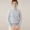 Suéter de Cashmere com Gola Alta 2025 Outono e Inverno Novo Estilo Padrão Torcido Pequeno no Corpo Todo Suéter Básico Estilo Coreano Suéter Pulôver para Mulheres