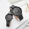 Reloj SHENGKE SHENGKE K8056 Esfera Doble Escala Simple Retro Movimiento de Cuarzo Resistente al Agua