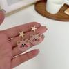 Agulha de Prata S925 Outono 2021 Novo Estilo Japonês Brincos de Urso Brincos de Laço Coelho Fofo Presilhas de Orelha Sem Furo