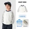 Camiseta de Manga Larga para Niños Europeos Derecha Estilo Primavera y Otoño Top para Niños Medianos y Grandes Ropa Nueva de Otoño para Niños Ropa de Otoño para Bebés