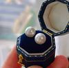 Brincos de Concha 8mm Prata 925 Simples Básicos para o Dia a Dia Brincos de Pérola para Mulheres Retrô