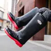 Sapatos de chuva transfronteiriços novos proteção do trabalho sola grossa 45CM extra altos masculinos resistentes ao desgaste antiderrapantes impermeáveis tubo longo sapatos d'água canteiro de obras