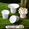 Olla Caliente Verduras Blancas Champiñones Lechuga Cubo Creativo Buffet Tazón de Condimentos Vajilla de Melamina Bol Grande Comercial