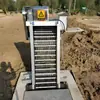 Máquina de Limpeza de Grelha Rotativa, Equipamento Móvel de Limpeza de Esgoto, Máquina de Descontaminação com Esteira Dentada de Aço Inoxidável