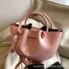 Bolso Cubo Portátil Estilo Coreano para Mujer 2025 Nuevo de Moda Simple Versátil Bolso de Hombro Único Cruzado Bolso Cubo de Nicho