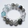 Sunny Beach Pulseira de Pedra da Lua Cinza de Cristal Natural para Mulheres, Presente Versátil, Pulseira de Azeztulita Branca Atacado