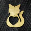 Pingente de Desenho Animado de Madeira Pegada de Anjo Ornamento de Artesanato para Casa Pegada de Criança Produtos de Madeira