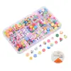 Venda quente transfronteiriça conjunto de contas de argila macia de 24 grades cores acessórios de joias para pulseira colar brincos DIY material em estoque